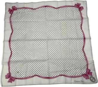 Dior Pre-owned Mitzah Vintage Zijden Sjaal - Dames - Vintage Accessoires - Wit - ONE Size - Vintage