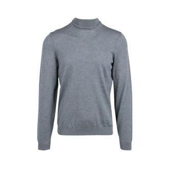 HUGO BOSS Truien & Vesten, Heren, Grijs, M, Katoen, Stijlvol en functioneel gebreid