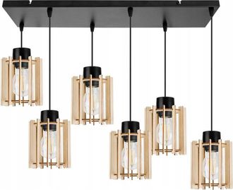 OEM L&aacute;mpara Colgante, L&aacute;mpara De Techo, Madera, Pantalla Led