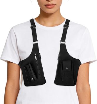 Generic Adjustable Underarm Shoulder Bag | Adjustable Trendy Sling Wallet | Armpit Bag - for Travel Work Passport School Money Running Hiking Motorcycle Phone