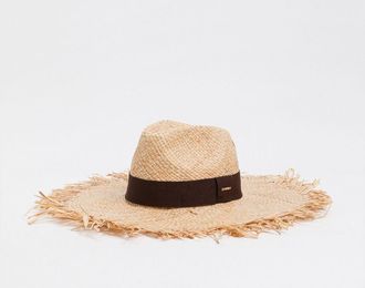 Twinset Cappello Twinset in rafia con profili sfrangiati