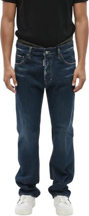 Dsquared2 Navy Blue Distressed Jeans
