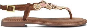 Lazamani Schoenen, Dames, Bruin, 37 EU, Su&egrave;de, Bruine Sandalen 75.017