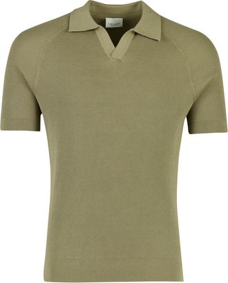 Profuomo Poloshirt groen profuomo knitted normale fit