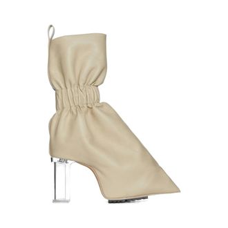 Rick Owens Heeled Boots, female, Beige, Size: 9 US Pointed Toe Heeled Boots