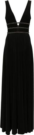 Nissa bead-embellished maxi dress - women - Spandex/Elastane/Polyester - 36 - Black
