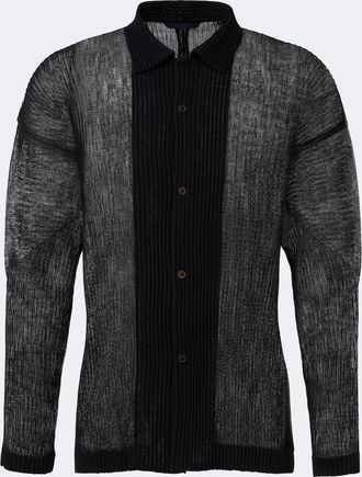 Homme Pliss&eacute; Issey Miyake Homme Pliss&eacute; Issey Miyake Rustic Mesh pleated shirt
