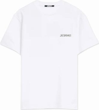 Jacquemus Mens Mens White Jacquemus Saint Tropez Place des Lices Address T-Shirt - Size: 40