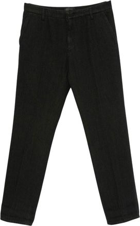 Dondup Black Straight Mid Rise Jeans