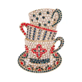 Max Mara Falla Tazze Broche - Accessories - Mujer - Multicolor - ONE SIZE