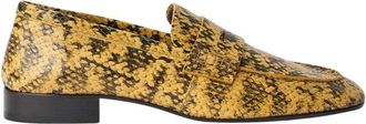 Dries Van Noten Python-Print Leren Loafers - Dames - Loafers - Geel - 36 EU - Leer - Schoenen