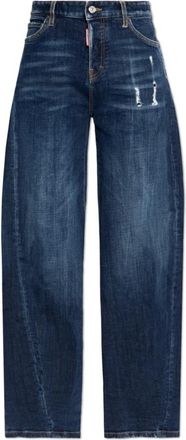 Dsquared2 Loose Twst Jeans - Dames - Loose Fit Jeans - Blauw - 2XS - Katoen - Jeans