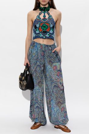 Etro Turtleneck With Decorative Knit, Womens, Multicolour