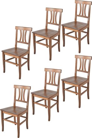 Tommychairs Tommychairs 6 Sillas Artemisia En Haya Nogal Claro Asiento De Madera
