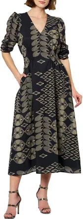 Ciebon Biarritz Abstract Mixed Print Dress in Black Multi at Nordstrom, Size X-Small