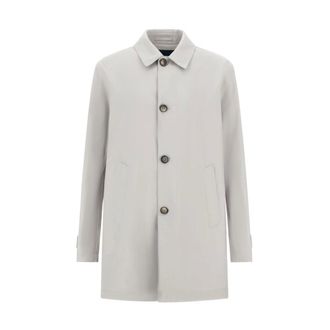 Herno Single-Breasted Coats, male, Gray, Size: 2XL Single-Breasted Coat