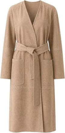 Max Mara Mstportici Spolverino - Dames - Jas met riem - Beige - S - Leer - Jassen