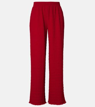 JADE Swim Mika seersucker wide-leg pants