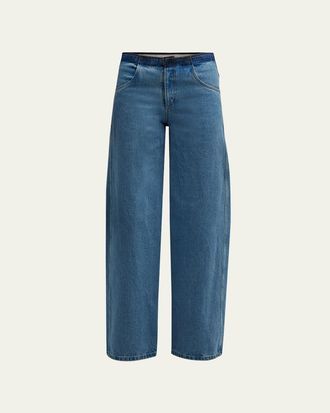 CHRISTOPHER ESBER Deconstructed Denim Straight-Leg Jeans