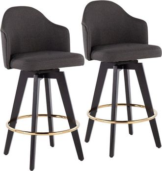 LumiSource Set Of 2 Ahoy 26In Counter Stools
