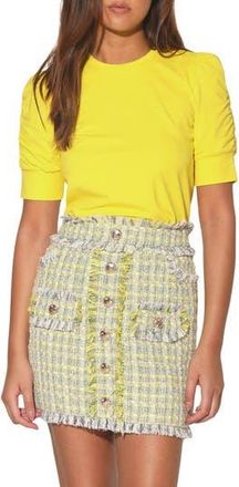 Walter Baker Dalia Tweed Skirt in Malibu Yellow Tweed at Nordstrom Rack, Size 10