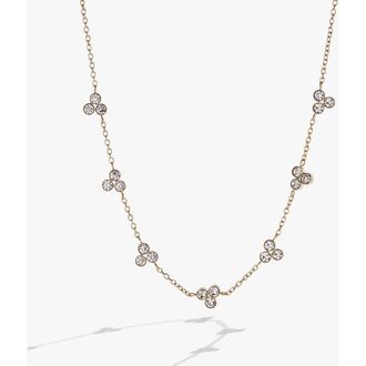 Alex and Ani Triple Stone Stationed Necklace in Gold at Nordstrom