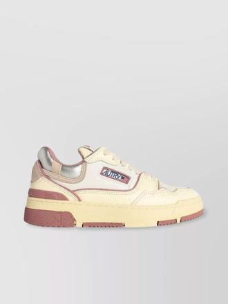 Autry low leather sneakers silver