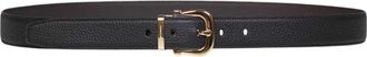 Ferragamo Gancini Riem- Omkeerbaar en Verstelbaar - Heren - Riemen - Zwart - 105 CM - Leer - Accessoires