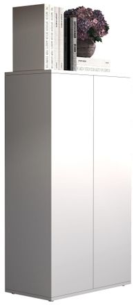 ebuy24 Vcm Caja De Cajones De Madera Sideboard Con Puertas Giratorias Dimensiones Aprox. Al. 108 X An. 60 X P. 32 Cm - Dalosa 3 (blanco)