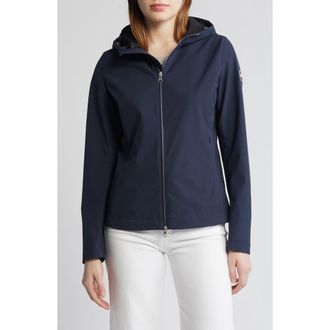 Colmar New Futurity Water Repellent Hooded Rain Jacket in Navy Blue at Nordstrom, Size 8 Us