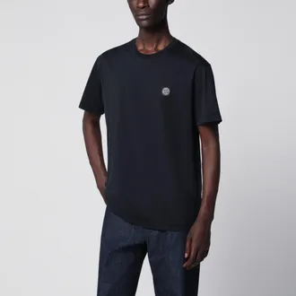 Stone Island T-shirt blu navy in cotone con vestibilit&agrave; slim