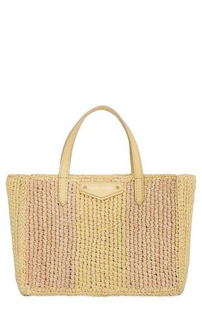 Rebecca Minkoff Mini Raffia Tote in Natural Multi at Nordstrom