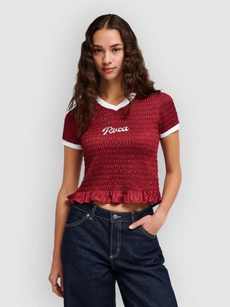 Rvca Smoked Jersey T-Shirt rot