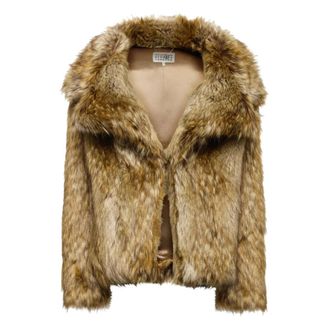 Maison Margiela Faux Fur Jas - Dames - Jassen - Veelkleurig - XS - Katoen - Jassen