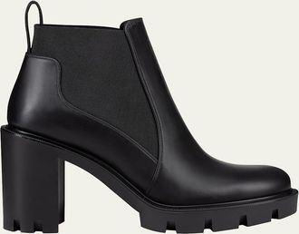 Christian Louboutin 70mm Marchacroche Leather Chelsea Booties