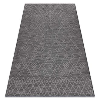 RugsX Rugsx - Alfombra Sisal Patio 3077 Boho Tejido Plano - Negro Black 136x190 Cm