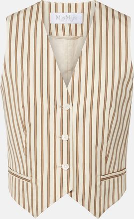 Max Mara Fauno striped cotton and silk vest