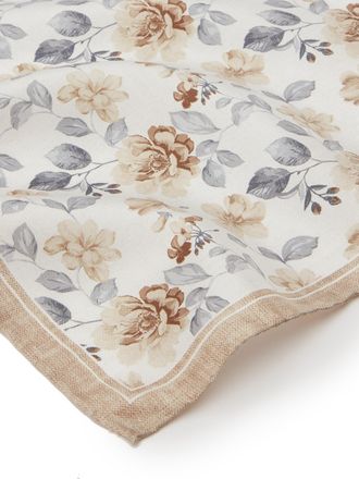 Oliver Brown Silk Handkerchief Floral - Natural