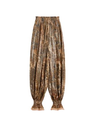 Valentino Garavani Pantaloni con stampa Voyage Imaginaire - Toni neutri