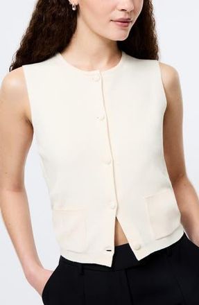 French Connection Cosysoft Knit Vest in 10-Porcelain Cream at Nordstrom Rack, Size X-Large
