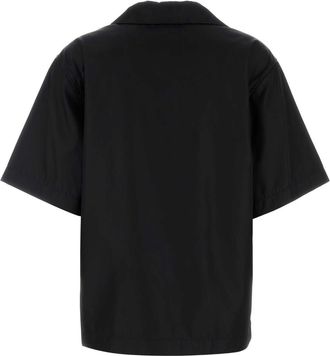Prada Womens Recycled Polyamide Gabardine Shirt Black