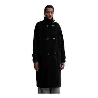 Sessun Wolmix Jas - Dames - Mantel - Zwart - S - Wol - Jassen