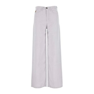 Lois Wide Jeans, female, Purple, Size: W24 Linen Wide-leg Pant