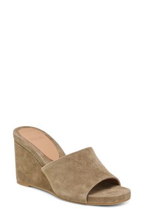Dolce Vita Holta Wedge Sandal in Olive Suede at Nordstrom, Size 8.5