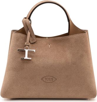 Tod's T Timeless Micro Handbag - Dames - Shoppers - Bruin - ONE Size - Leer - Tassen