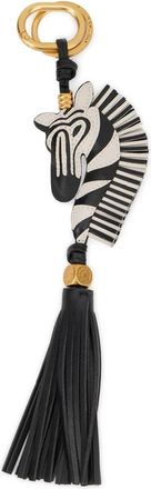 Gianni Chiarini Accessoires, Dames, Zwart, ONE Size, Leer, Zebra Sleutelhanger