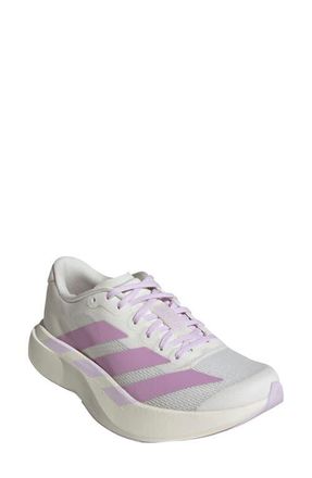 adidas Adizero Evo SL Running Shoe in Off White/Lilac/Ice Lavender at Nordstrom, Size 10.5