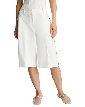 Kenneth Cole High-Rise Fly Front Rivet Side Snap Short