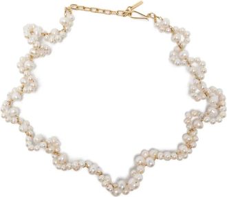 Completedworks Tide necklace - women - 18K Gold-Plated Recycled Sterling Silver/Freshwater Pearl - One Size