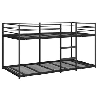 vidaXL Litera Sin Colch&oacute;n Acero Negro 90x200 Cm Vidaxl